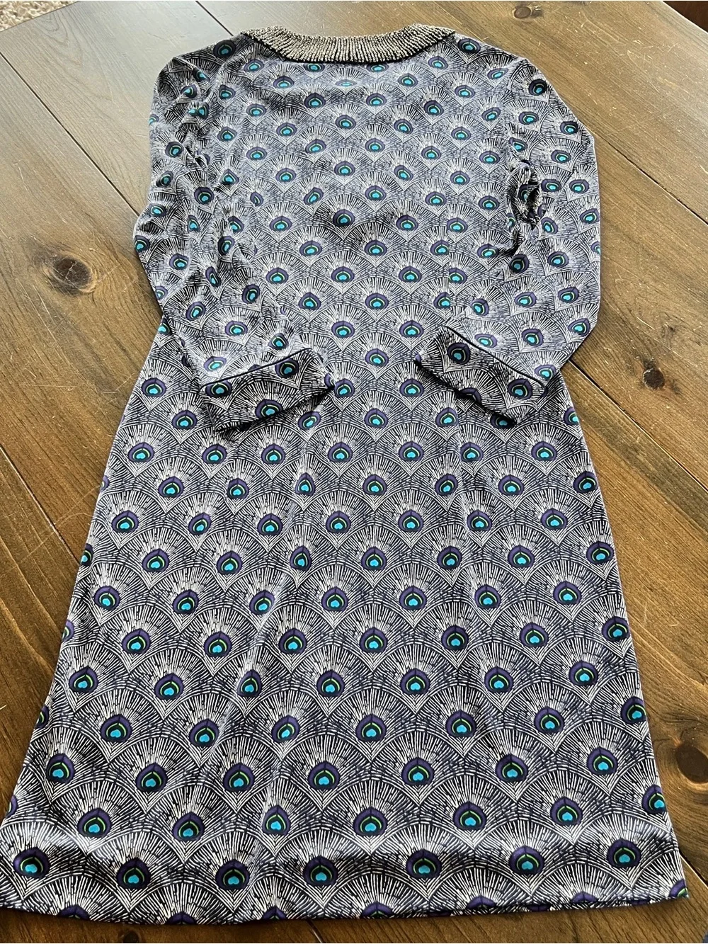 Tory Burch silk peacock tunic dress-small